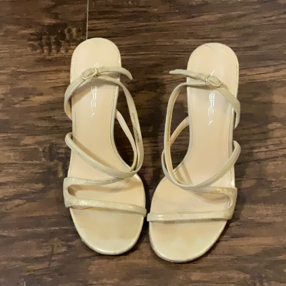 Women's Gold Strappy Sandals